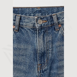 Best Quality Men's Denim Jeans Casual <b>Loose</b> Fit Oversize Mid Waist Straight Pants Customized Color Premium Bottoms Autumn Winter - Product Image 4