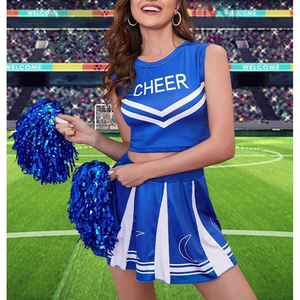 Costume de pom-pom girl Spandex pour filles tenue de pom-pom girl pour enfants Cheer Up Halloween Dress Up Cheerleader Cadeaux - Product Image 3