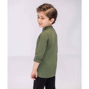 Chemise tunique d'été de base pour garçons/filles avec décoration de poche en tissu jersey confortable - Product Image 6