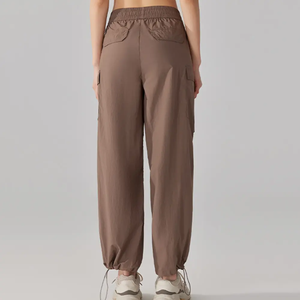 Pantalones Cargo de Pierna Ancha para Hombre con Bolsillos, Cierre de Cremallera, Cintura Elástica, para Senderismo, Tejido Cordura con Botones - Product Image 4