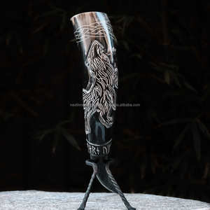 Corne à boire Viking de haute qualité avec support sans danger pour les aliments sans fuite Corne à boire en agate artisanale naturelle - Product Image 1