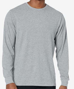 T-Shirts for Men 100% Cotton Grey Tee Customized Logo Wholesales Best Quality Tshirts Printing Unisex Plain Solid Jersey T Shirt - Product Image 1