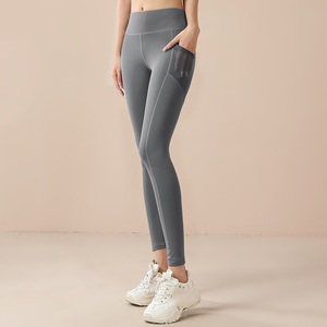 Low MOQ Custom Women's Gym <b>Leggings</b> Mid Waist Workout Yoga Pants Plaid <b>Pattern</b> Snagging Resistance & Breathable Sports Fitness - Product Image 3