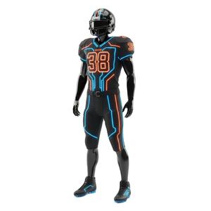 Uniforme de Fútbol Americano de Alto Rendimiento, Manga Corta, Color, Número y Logotipo Personalizables, 100% Poliéster Transpirable, Servicio OEM - Product Image 1