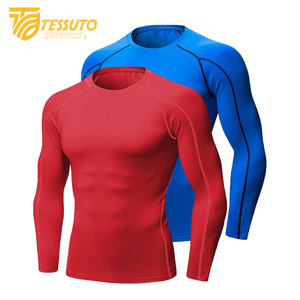 Jogging Wear <b>Men's</b> Gym Sports Lightweight Breathable Quick Dry Summer Short Sleeve Compression T-Shirt Running Yoga Fitness - Product Image 1