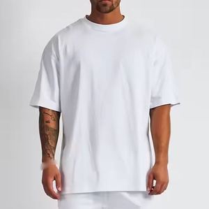 เสื้อยืดผ้าฝ้ายออแกนิกสำหรับผู้ชายเสื้อยืดแขนสั้นสำหรับผู้ชายเสื้อยืดลำลองไซส์ใหญ่พิเศษ - Product Image 4