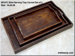 ถาดเสิร์ฟทำจากไม้สำหรับบ้านและร้านอาหารถาดใช้สำหรับตกแต่งบ้านและร้านอาหารขายดี - Product Image 6