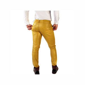 กางเกงหนังผู้ชายดีไซน์ใหม่ปี 2026 ทรงตรง สไตล์ลำลอง แบบซ้อนขา สไตล์ฮิปฮอป สีดำ หนัง PU แบบหลวม - Product Image 3