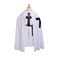 Costume personnalisé des Templiers avec doublure et tunique Costume à capuche Autres insignes maçonniques Cadeaux artisanaux en métal