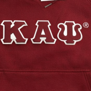 Kappa Alpha Psi Krimson Premium <b>Hoodie</b> Chenille Greek Letters Classic Nupe Fraternity Pullover - Product Image 6