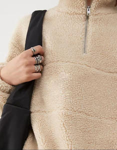 Veste polaire à fermeture éclair intégrale en fausse fourrure pour homme, veste polaire, sweat-shirt d'hiver à fermeture éclair, veste chaude doublée de Sherpa - Product Image 4