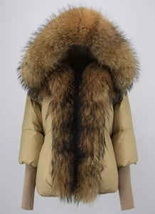 Personnaliser la vente en gros de la veste à col en fourrure pour femmes Fabricant de veste matelassée à capuche Fabricant de veste d'hiver coupe-vent lourde - Product Image 6