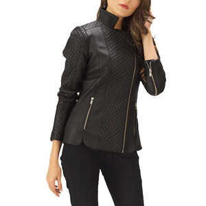 Nueva chaqueta de cuero de moda para mujer, prendas de vestir exteriores de invierno para mujer, chaquetas de cuero para mujer, venta al por mayor, chaquetas de cuero personalizadas para mujer - Product Image 3