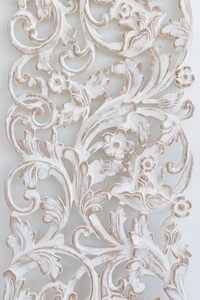 Arte de Pared Tallado en Madera, Panel de Madera Reciclada en MDF, Tallado a Mano, Decoración para el Hogar de Estilo Costero, Blanco Envejecido - Product Image 2