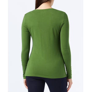 T-shirt à manches longues 100% coton pour femmes Meilleur design avec le plus récent style Vêtements décontractés respirants pour femmes de grande taille - Product Image 6