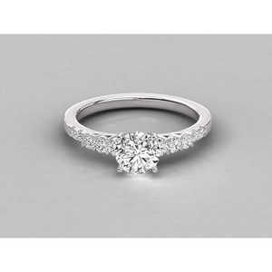 Anillo Solitario de Oro de 14K para Mujer con Diamante Cultivado en Laboratorio - Product Image 1