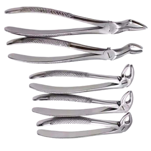 Kit d'extraction complet de forceps et d'élevateurs dentaires chirurgicaux en acier inoxydable de haute qualité, manuel, pour hôpital et clinique bucco-dentaire - Product Image 1