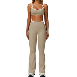 Conjunto Deportivo de Yoga de 2 Piezas para Mujer, Shorts de Cintura Alta, 100% Algodón, Transpirable y Ecológico - Product Image 3
