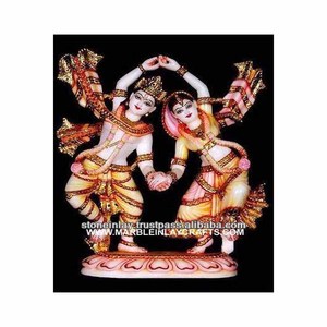 Statue de danse en marbre Radha Krishna - Product Image 1