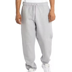 Custom Men's 100% Cotton Sweatpants French Terry Mid-<b>Waist</b> Training Pants with <b>Elastic</b> Woven Casual Printing Pockets Sweatpants - Product Image 3