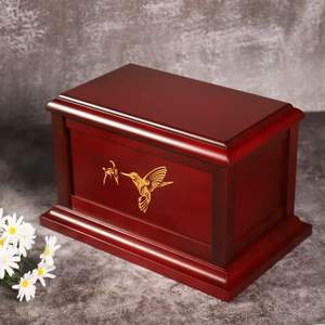 Solid Wooden <b>Urns</b> for Adult <b>Ashes</b> Wooden Casket with Gold Laser Logo - Product Image 4