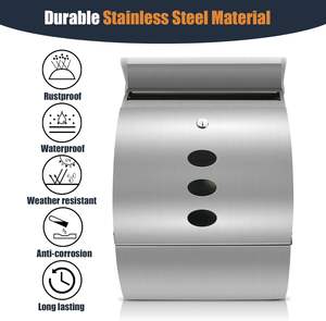 Boîte aux lettres murale personnalisée, meubles de maison, boîte aux lettres durable de grande capacité en acier galvanisé, paquets, serrure Tediton, OEM, ODM - Product Image 5