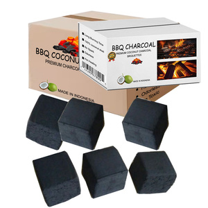 Indonesia Exportación de cáscara de coco natural Carbón negro Parrilla de barbacoa al aire libre Briqueta en forma de cubo Calor máximo para compradores de Europa - Product Image 3