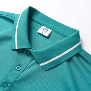 T-shirt décontracté à séchage rapide pour hommes, vêtements de sport, broderie culturelle, logo personnalisé, t-shirt à manches courtes et revers - Product Image 1