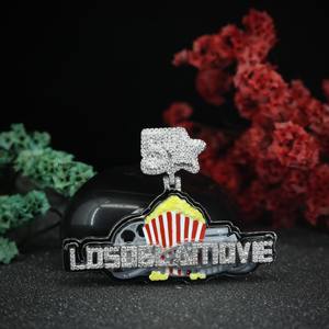 Rapper Jewelry <b>Mens</b> 925 Sterling Silver Moissanite Diamond <b>Pendant</b> Custom Enamel Name Number Bail <b>Pendant</b> for <b>Men</b> Women for Gift - Product Image 4