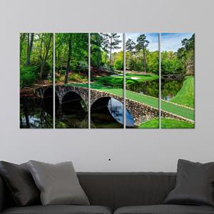 Impression sur toile de paysage de parcours de golf : art décoratif sportif et naturel, lot de 5 toiles - Product Image 1