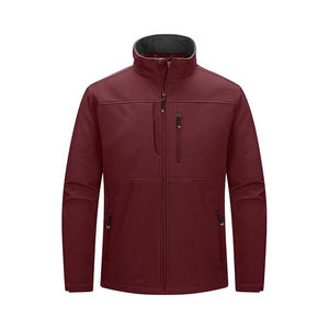 Veste Softshell légère et personnalisée pour hommes, veste souple imperméable coupe-vent doublée de polaire chaude pour la randonnée en plein air - Product Image 4