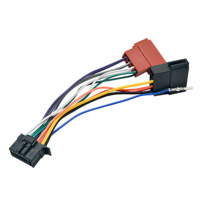 16Pin Car Stereo Radio Player ISO Wiring Harness for Pioneer Kenwood JVC Aftermarket Stereo Radio