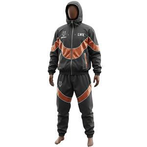 Men's Custom Reflective Windbreaker Tracksuit Nylon Track Pants with Detachable Zipper and Sweatsuit Durable Style Sets - Product Image 2