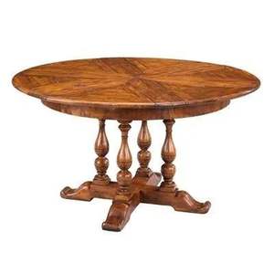 TABLE DE SALLE À MANGER CLASSIQUE EN BOIS MASSIF ACAJOU D'INDONÉSIE 267 - Product Image 2