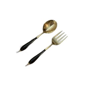 Artisanat Nouveau Meilleur Design En Gros En Acier Inoxydable Couverts Serveur Salade Et Cuillère À Soupe Ensemble Fabricant Indien Vente Directe - Product Image 6