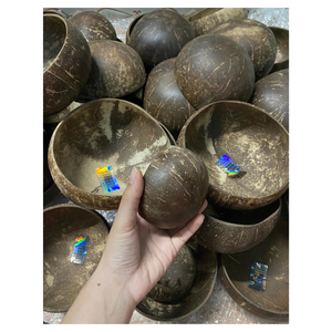 Bol en coquille de noix de coco écologique du Vietnam pour une cuisine zéro déchet de style rustique fait à la main avec prix de gros disponible - Product Image 5