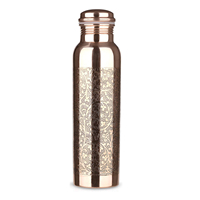 Bouteille d'eau isotherme à double paroi en cuivre et aluminium 1000 ml Garde au chaud 24 heures Écologique Logo personnalisé Couvercle alimentaire