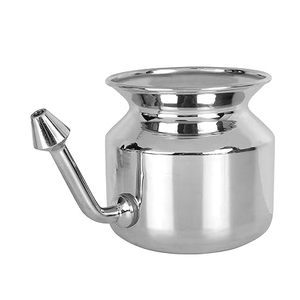 Pot Neti en acier inoxydable incassable pour le soulagement de la congestion nasale, hygiénique, embout nasal lisse et ajusté, articles ménagers - Product Image 6