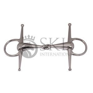 Venta al por mayor de bolas de cobre de articulación única Western Snaffle Bits de acero inoxidable para montar a caballo, pieza de boca OEM Fl Cheek, caballo de gran oferta - Product Image 3