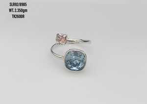 Gems Retro Jewelry 925 Sterling Silver Gold Plated White crystal <b>Ring</b> For Women colorful crystal <b>finger</b> <b>rings</b> - Product Image 4