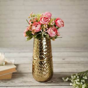 Superbes vases Vase en métal doré fait à la main pour la décoration intérieure de la maison ou un événement de mariage Arrangement de centre de table Meilleurs vases - Product Image 4