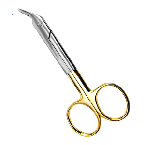 Ciseaux chirurgicaux en acier inoxydable demi-or de haute qualité Conception personnalisée Ciseaux de coupe de fil de précision manuels - Product Image 2