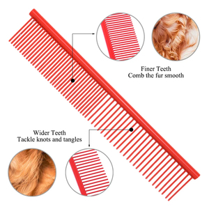 1pcs Peigne de toilettage en acier inoxydable pour animaux de compagnie Dissolvant doux pour les sous-couches lâches Nœuds pour chiens chats Simple Small Style - Product Image 5