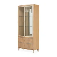 Vitrine à curiosités - Finition champagne luxueuse et grandeur à la française