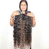 Extensions de cheveux humains naturels indiens Remy noirs, double trame, couleur naturelle, sans nœuds, bouclés, 100g