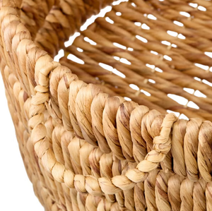 Panier en jacinthe d'eau court, fait main, best-seller, rangement naturel pour la lessive, avec dessus souple, accessoires pour la salle de bain - Product Image 5