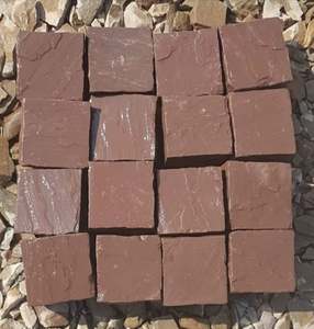 Blocs de grès rouge naturel fendu Prix pour l'extérieur décoratif extérieur pierre extérieur hôtel revêtement mural décor blocs de grès rouge - Product Image 2