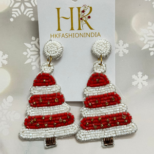 ต่างหูลูกปัดประดับต้นคริสต์มาสชุบทองมีสไตล์เป็นเอกลักษณ์ของผู้หญิงเครื่องประดับสำหรับงานแต่งงานวันหยุดงานปาร์ตี้ - Product Image 1