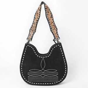 Sac fourre-tout bohème Western usiné à la main botte en cuir suédé sac à bandoulière design cousu fabricant sac fourre-tout sur mesure - Product Image 2