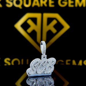 Colgante de Hip Hop con número personalizado, letra personalizada, colgante de número de Hip Hop para hombre, colgante de moissanita, joyería de Hip Hop Ice Out - Product Image 5